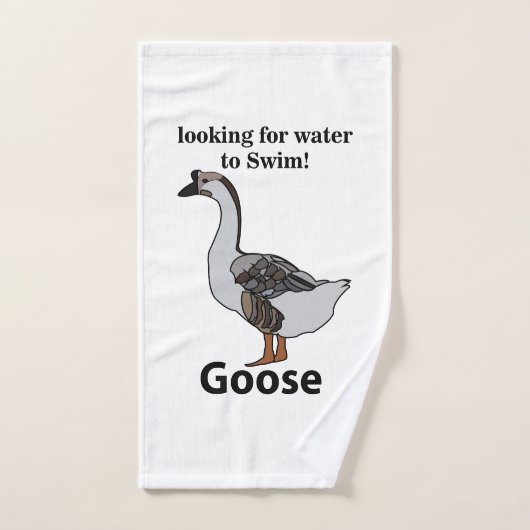 Gans sucht nach Wasser für schwimmende afrikanisch Handtuch (Handtuch)