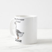 Gans sucht nach Wasser für schwimmende afrikanisch Kaffeetasse (Vorderseite Links)
