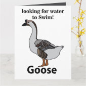 Gans sucht nach Wasser für schwimmende afrikanisch Karte (Gelbe Blume)