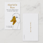 Gans-Telefonkarte Telefonnummerkarte (Vorne/Hinten)