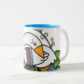 Gans-und Pysanky Ukrainer-Osterei-Volkskunst, Zweifarbige Tasse (VorderseiteRechts)