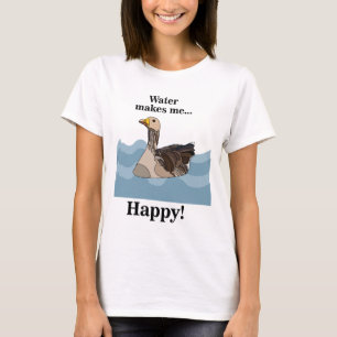 Gans Vogel Schwimmt Im Wasser Vogelbeobachter T-Shirt