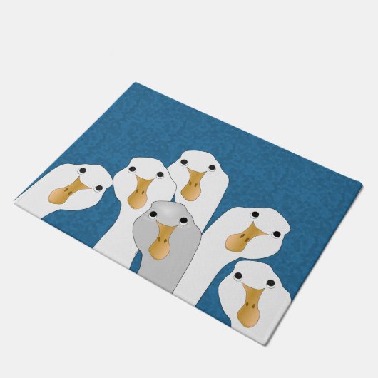 Gans Who Small Doormat Fußmatte (Schrägansicht)
