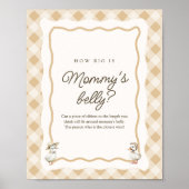 Gans Wie groß ist das Baby Duschzeichen von Mama Poster (Vorne)