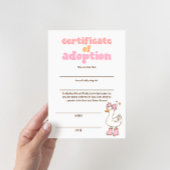 Gänschen-Zertifikat über die Adoption Einladung