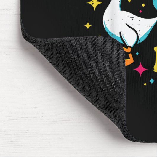 Gänse Albern auf der Loose Groovy Retro Tier Fraue Mousepad (Ecke)