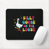 Gänse Albern auf der Loose Groovy Retro Tier Fraue Mousepad (Mit Mouse)