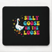 Gänse Albern auf der Loose Groovy Retro Tier Fraue Mousepad (Vorne)