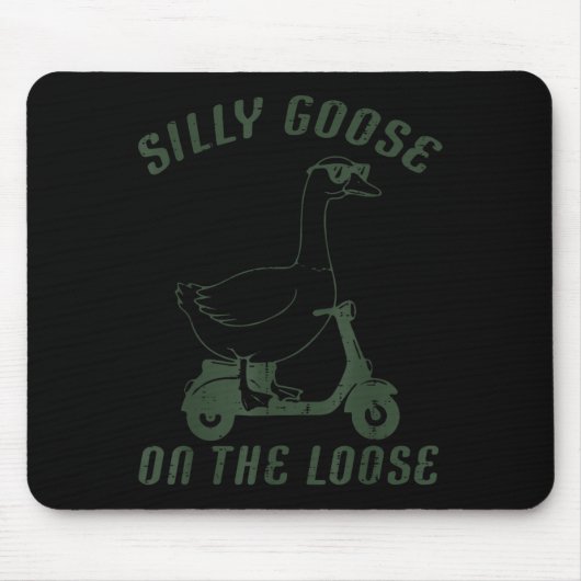 Gänse Albern auf der Loose Scooter Funny Animal Me Mousepad (Vorne)
