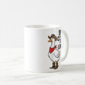 Gänse Albern auf Loose Cowboy Funny Animal Men W Kaffeetasse (VorderseiteRechts)