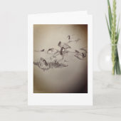 Gänse am Strand Karte (Vorderseite)