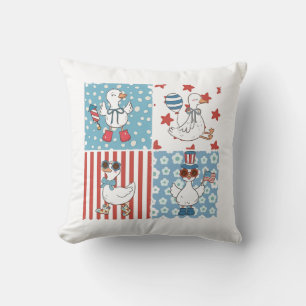 Gänse American USA Flag Gedenktag 4. Juli Kissen