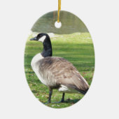 Gänse an der Küste, Wildtiere, Natur Keramik Ornament (Vorne)