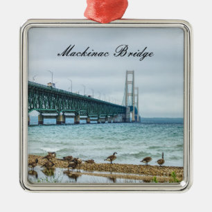 Gänse auf dem mächtigen Mac Ornament Aus Metall