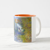 Gänse auf der Creek, Claude Monet Zweifarbige Tasse (VorderseiteRechts)