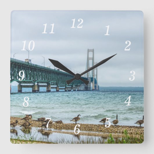 Gänse auf der Mighty Mac Wall Uhr (Vorderseite)