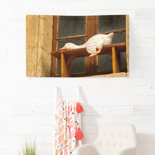 Gänse auf einem Banner (Insitu)