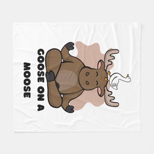 Gänse auf einem Elch Fleecedecke (Vorderseite (Horizontal))