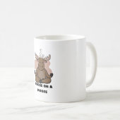 Gänse auf einem Elch Kaffeetasse (VorderseiteRechts)