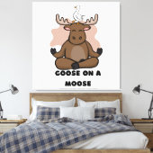 Gänse auf einem Elch Leinwanddruck (Insitu (Schlafzimmer))