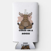 Gänse auf einem Elch Selters Dosenkühler (Rückseite)