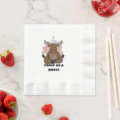 Gänse auf einem Elch Serviette (Beispiel)