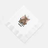 Gänse auf einem Elch Serviette (Ecke)
