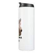 Gänse auf einem Elch Thermosbecher (Nach rechts gedreht)