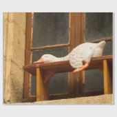 Gänse auf einer Bank Geschenkpapier (Flach)