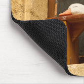 Gänse auf einer Bank Mousepad (Ecke)