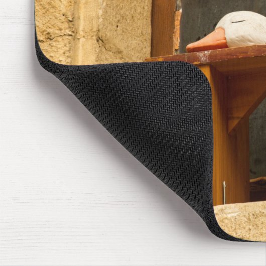 Gänse auf einer Bank Mousepad (Ecke)