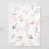 Gänse Baby Dusche Einladung Pink Girl Einladung (Rückseite)