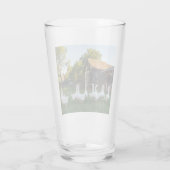 Gänse Bauernhof Glas (Rückseite)