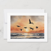 Gänse bei Sunrise Mitteilungskarte (Vorderseite)
