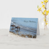 Gänse Birthday Card Karte (Gelbe Blume)