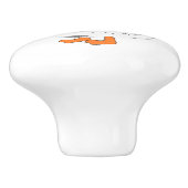 Gänse-Design personalisiert Keramikknauf (Seitenansicht)