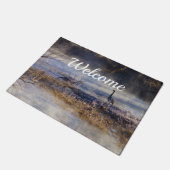 Gänse, die eine Pause sprechen Fußmatte (Schrägansicht)