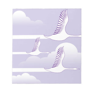 Gänse, die Vektor fliegen Notizblock