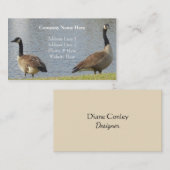 Gänse durch Teich-Visitenkarten Visitenkarte (Vorne/Hinten)