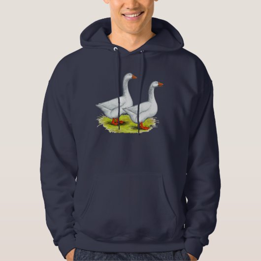 Gänse:  Embden Paare Hoodie (Vorderseite)