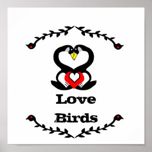 Gänse Familie Albern Gänse Love Birds Poster
