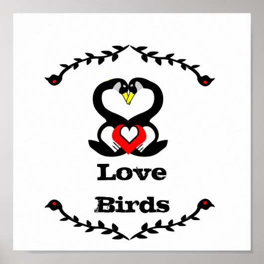 Gänse Familie Albern Gänse Love Birds Poster (Vorne)
