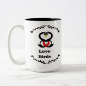 Gänse Familie Albern Gänse Love Birds Zweifarbige Tasse (Links)