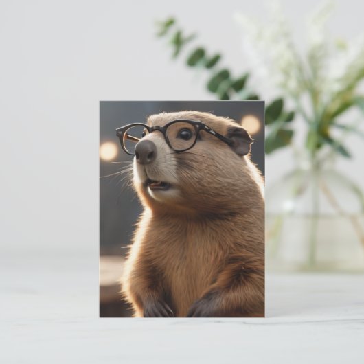 Gänse Feiertagspostkarte (Stehend Vorderseite)