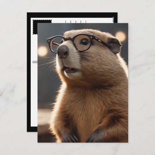 Gänse Feiertagspostkarte (Vorne/Hinten)