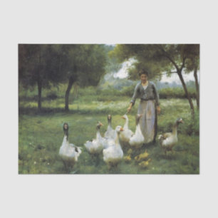 Gänse führen von Therese Cotard-Dupre Seidenpapier
