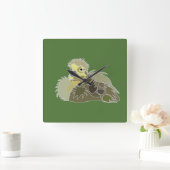 Gänse Gänling Baby Goose Quadratische Wanduhr (Zuhause)