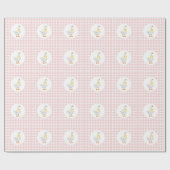 Gänse-Gingham-Rosafarbenes Geschenkverpackungspapi Geschenkpapier (Flach)