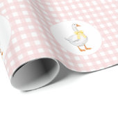 Gänse-Gingham-Rosafarbenes Geschenkverpackungspapi Geschenkpapier (Rolleneckpunkt)