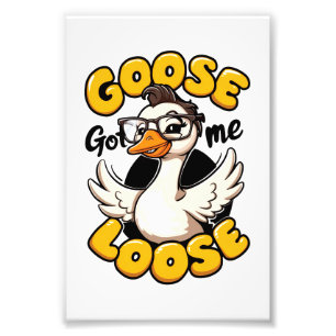 Gänse Got Ich Loose" - Gänse mit Brille Fotodruck